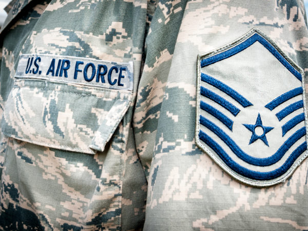 US Air Force badge on a uniform