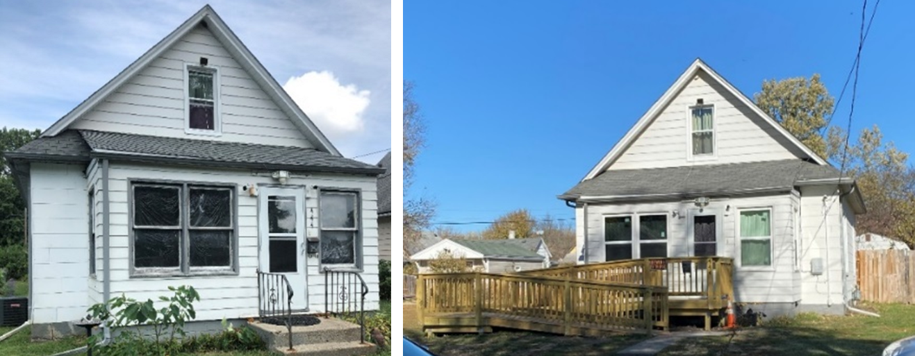 Haus vorher und nachher