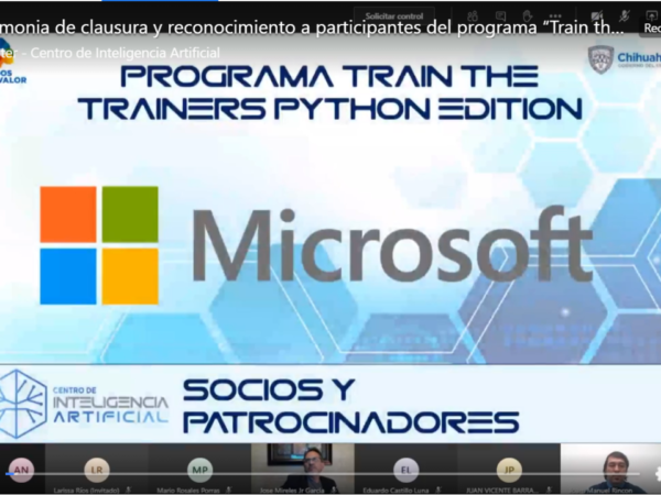Cerimonia di chiusura del programma Python Train the Trainers. Centro di intelligenza artificiale di Juarez