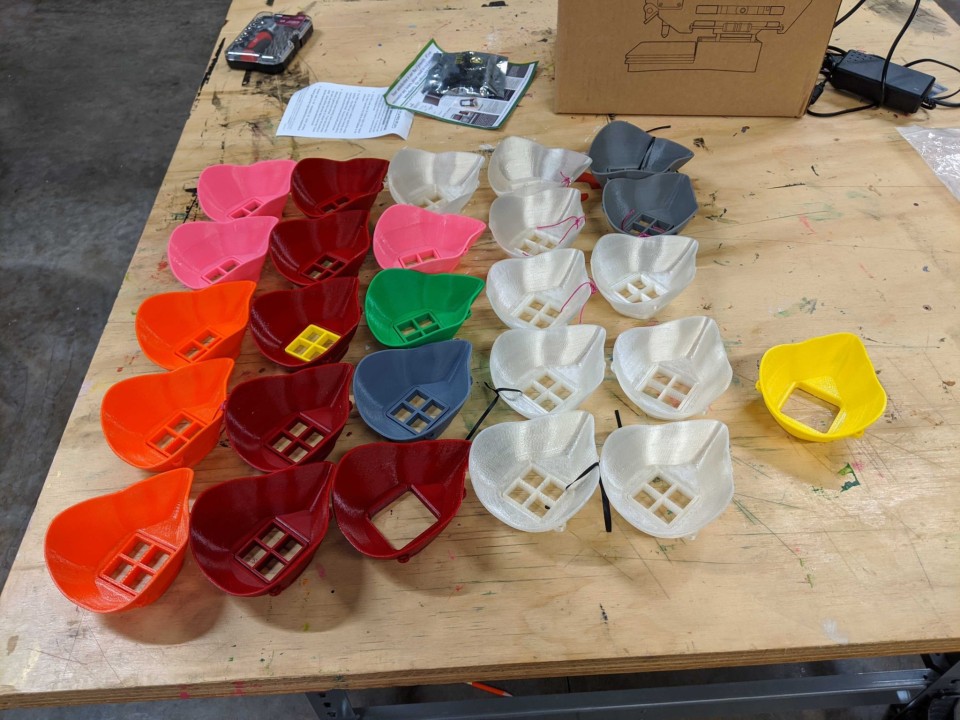Photo of PPE items on a table