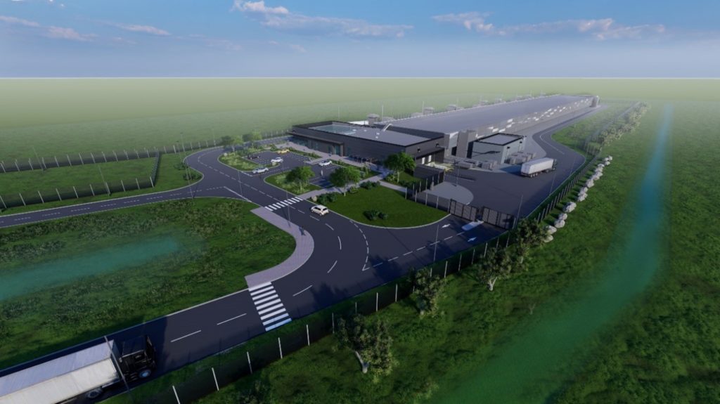 Rendered image of the planned datacenter in Roskilde