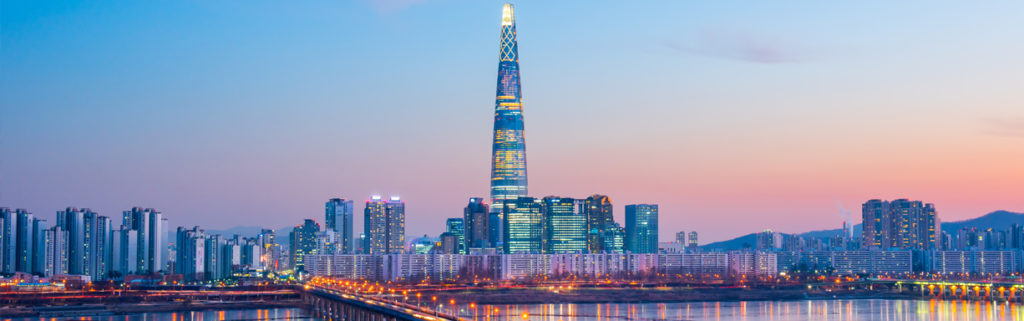 View of Seoul, South Korea across the Han River
