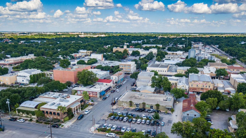 Vue aérienne de New Braunfels, Texas