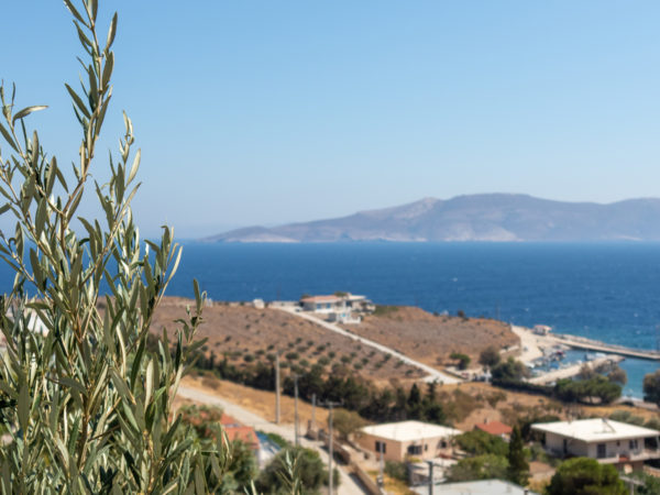 Widok z lotu ptaka na wybrzeże Grecji