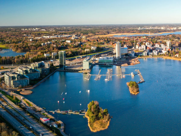 Luchtfoto van Espoo, Finland