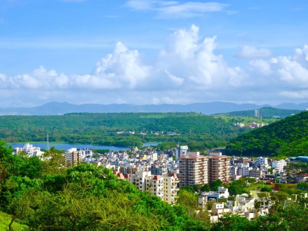 Widok z lotu ptaka na Pune, Indie