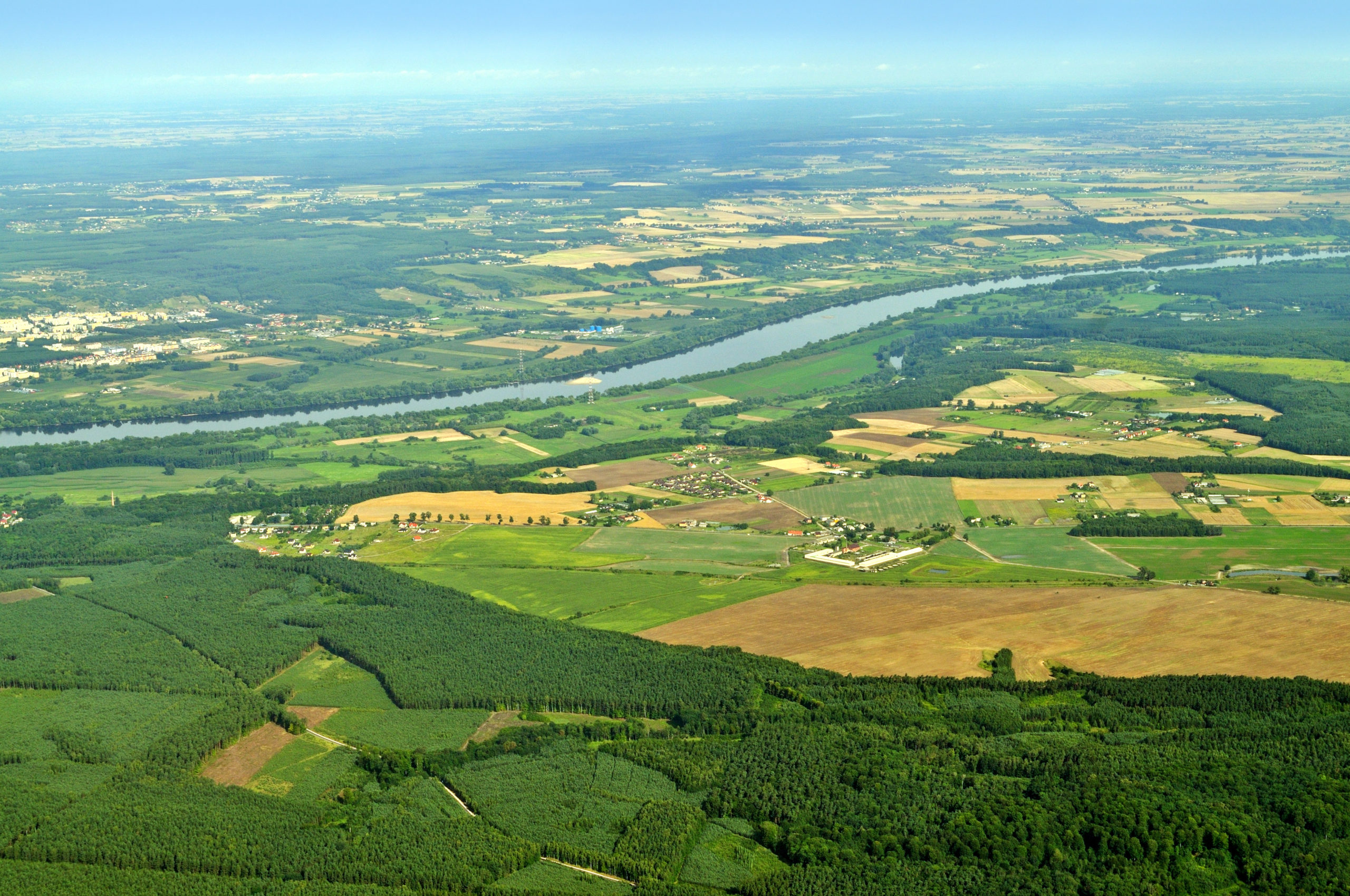 Aerial view over central Poland
