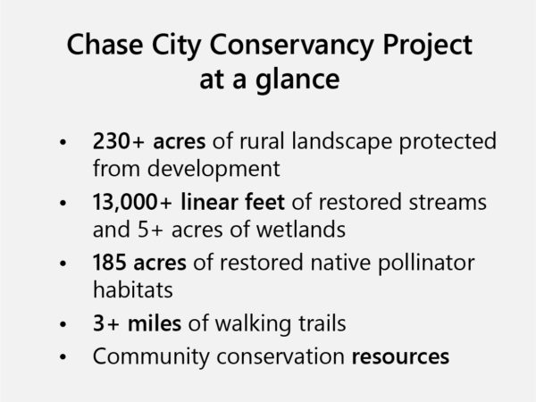 Il progetto Chase City Conservancy in sintesi