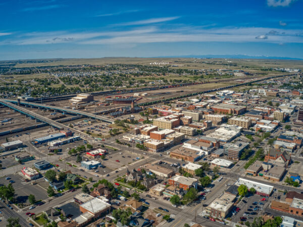 Luchtfoto van Cheyenne, Wyoming