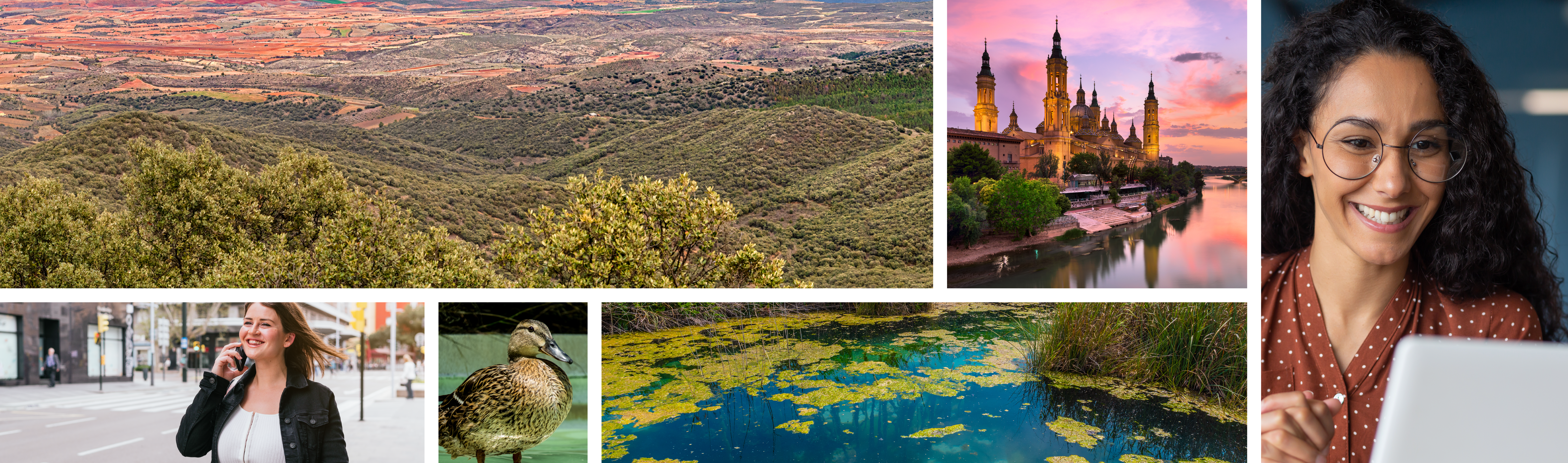 A collage of images from Aragón, Spain