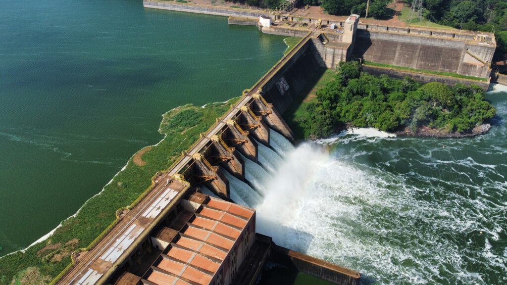 A hydropower dam in Brazil
