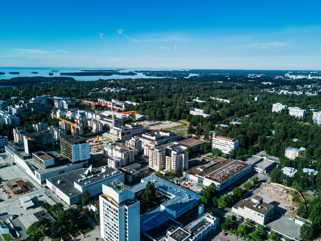 Fotografía aérea de Espoo, Finlandia
