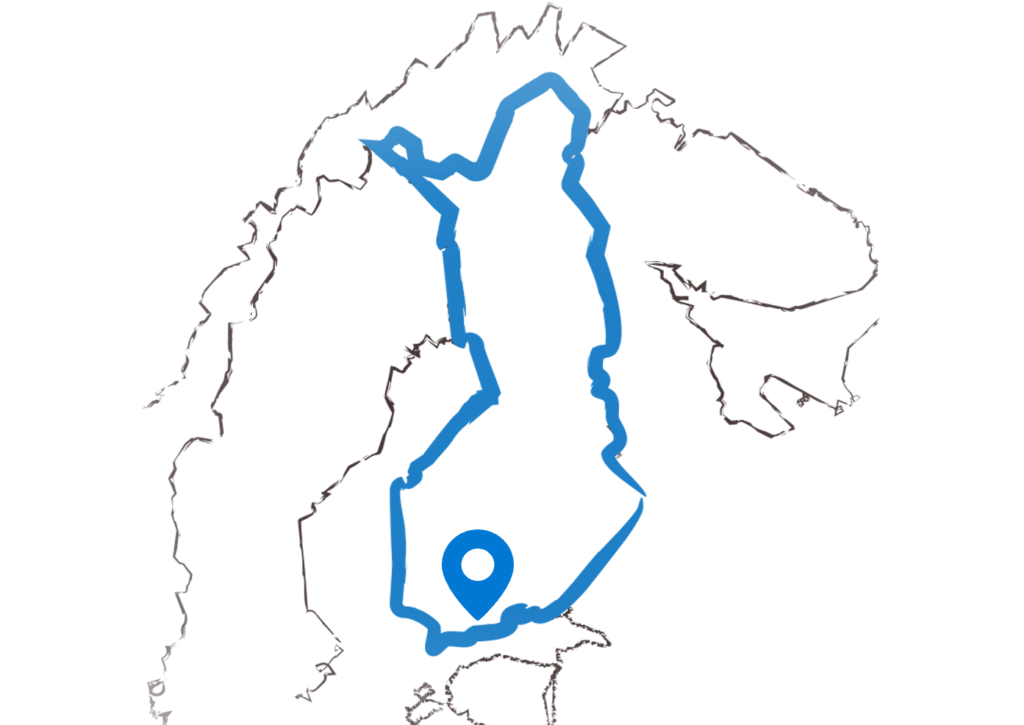 un mapa de Finlandia